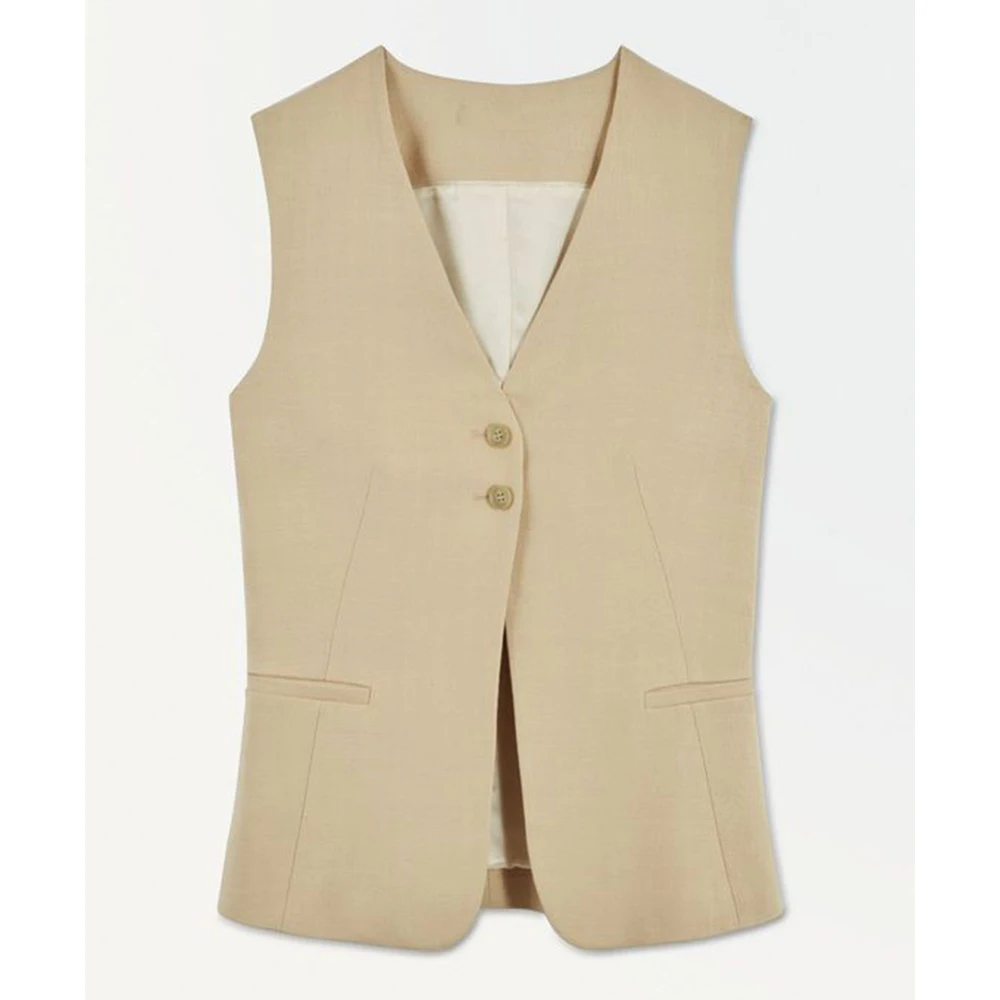 Женский жилет верхняя одежда облегающий однобортный Повседневный модный