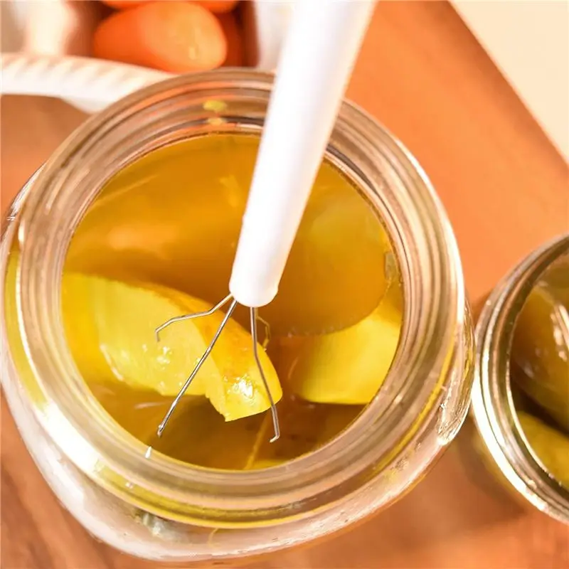 Фото ABWZ-Deluxe Pickle Pincher, набор из 4 предметов, приспособление для извлечения огурцов из нержавеющей стали и пластика - приспособление для извлечения оливок и перца №5