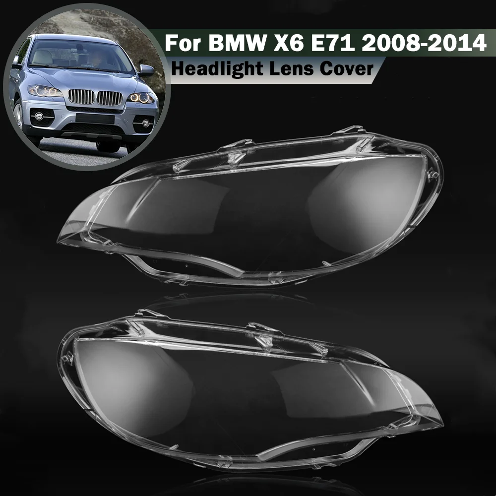 

Чехол для передней фары, прозрачный чехол для BMW X6 E71 2008-2014 XDrive 35i/40i/50i, 1 пара
