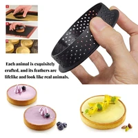 dessert mould mousse fruit cake ring egg tart molds plastic perforated french kitchen cookies pastry side eggtart tools