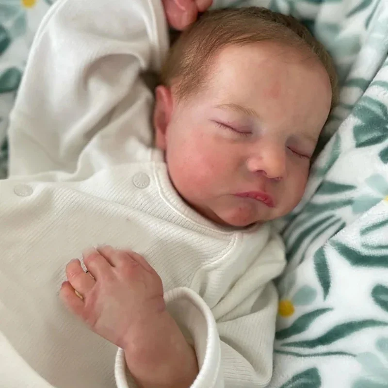 Кукла реборн полное тело и ткань 48 см Levi с 3D кожей многослойная картина видимыми