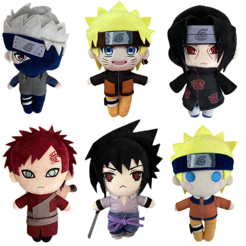 

20Cm Naruto Q Version Doll Uzumaki Naruto Hatake Kakash Uchiha Itachi Gaara Uchiha Sasuke Doll Plush Toy Stuffed Christmas Gift