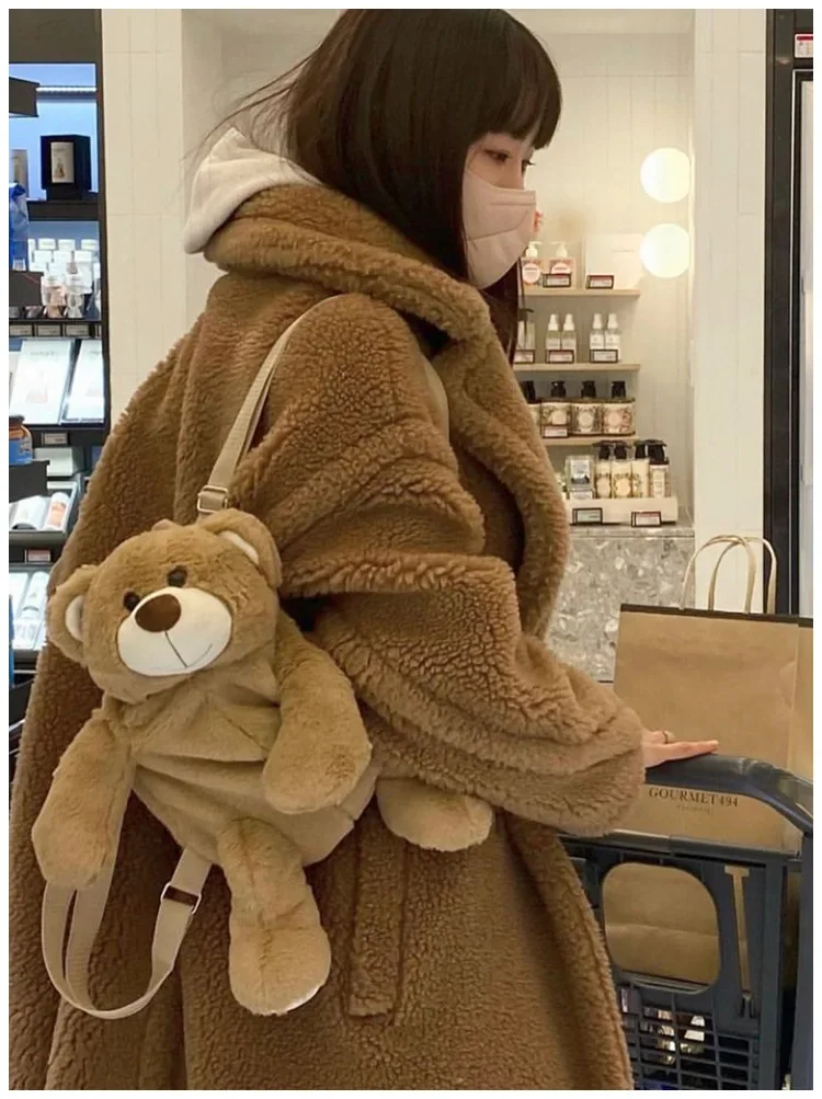 

Cute Plush Backpack Casual Small Backpack Personality Card Bag