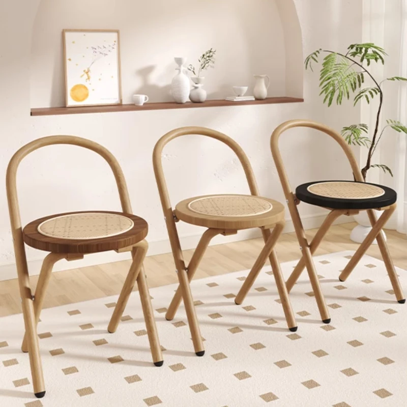 wa akcent krzesła do jadalni projekt salonu składane rattanowe drewniane minimalistyczne Sillas De Comedor dom umeblowanie CC