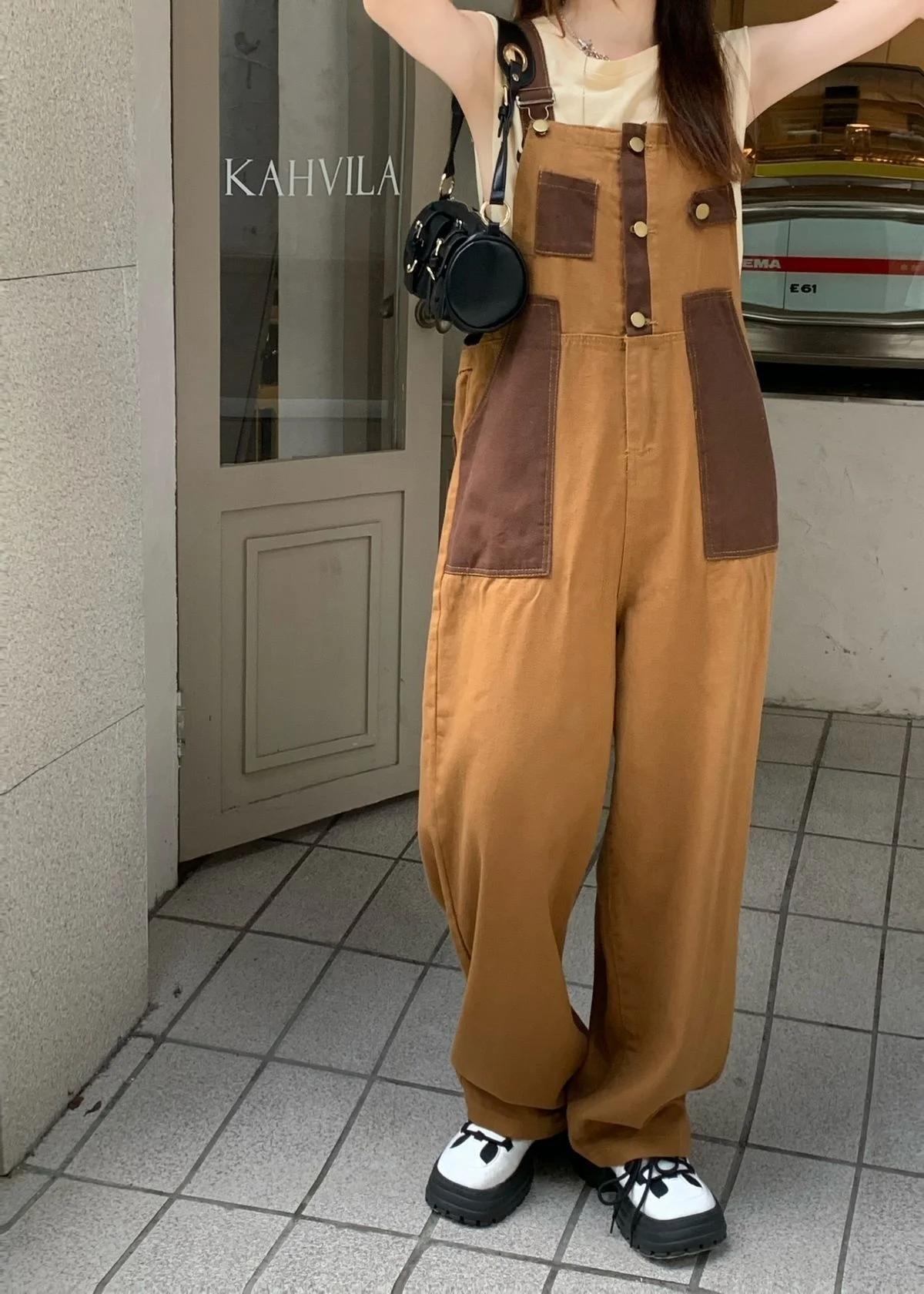 

Women 2022 Jumpsuits Style Washed Brown Denim Suspenders Female Ins Couple Overalls Summer Outfits For Romper Clothes