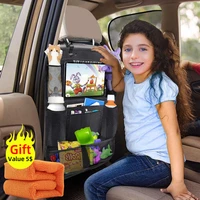 car backseat organizer with touch screen tablet holder 10 storage pockets kick mats car seat back protectors for kids toddlers