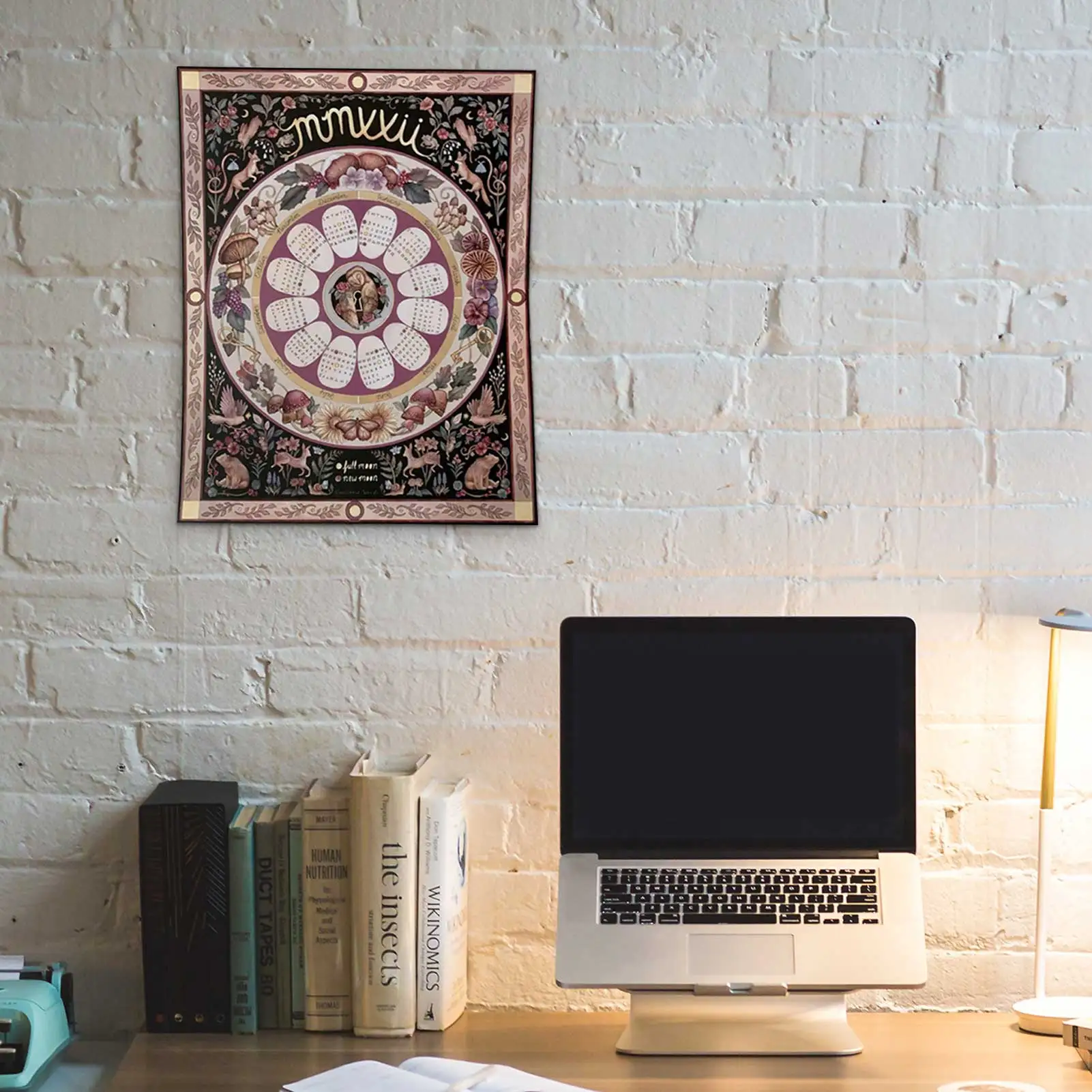 

2022 Moon Phase Wall Wall Art Cloth Poster And Print For Living Room Decoration Witchy Moon Wicca 2022