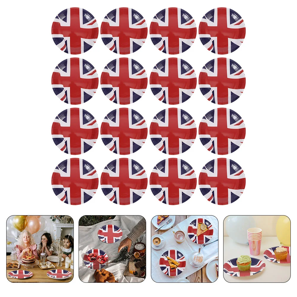 

16Pcs Paper Plates Household Paper Plates Portable Paper Utensil Plates Paper Plates for Outdoor Parties