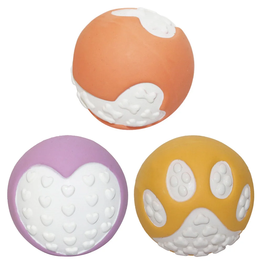 

3pcs Squeaky Dog Chew Latex Creative Adorable Puppy Plaything