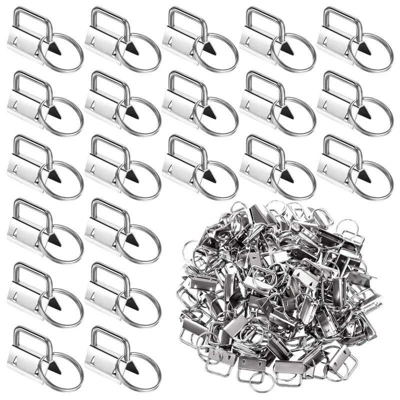 

200 Pieces of Key Chain Hardware Key Chain Key Chain Bracelet with Key Ring Key Chain Supplies Hardware Tail Clip