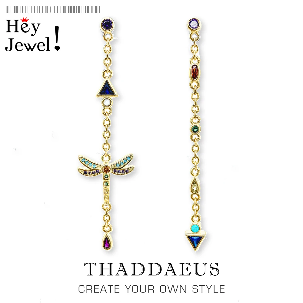

Colourful Dragonfly Drop Earrings,Europe Style Playful Fine Jewerly For Women,2021 Brand New Boehmia Gift In 925 Sterling Silver