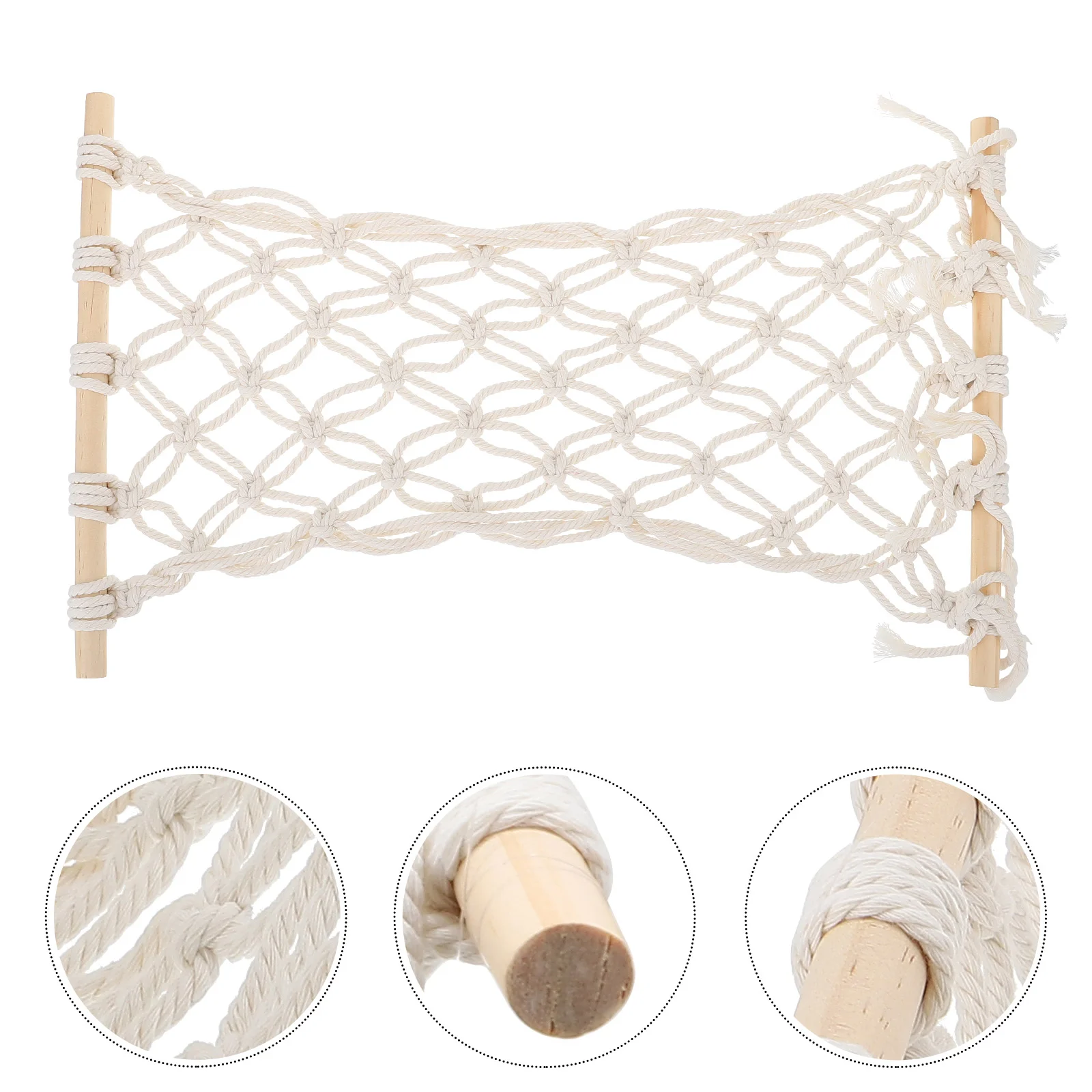 

1Pc Fruit Vegetable Hammock Handwoven Macrame Hammock Bohemia Banana Hanger (White)