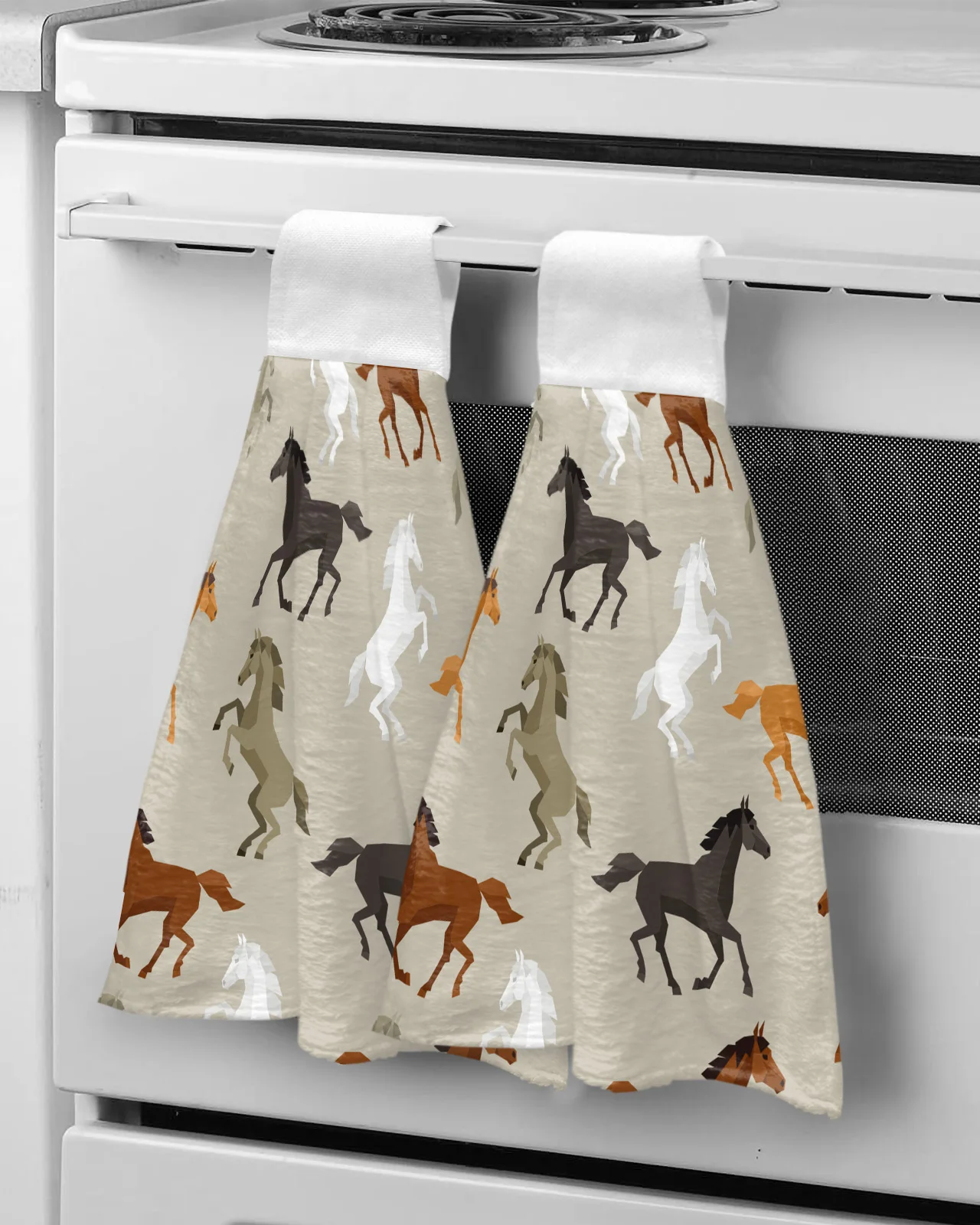 

Бегущая лошадь животные полотенца для рук из микрофибры впитывающие полотенца, носовой платок, кухонная посуда, чистящее полотенце