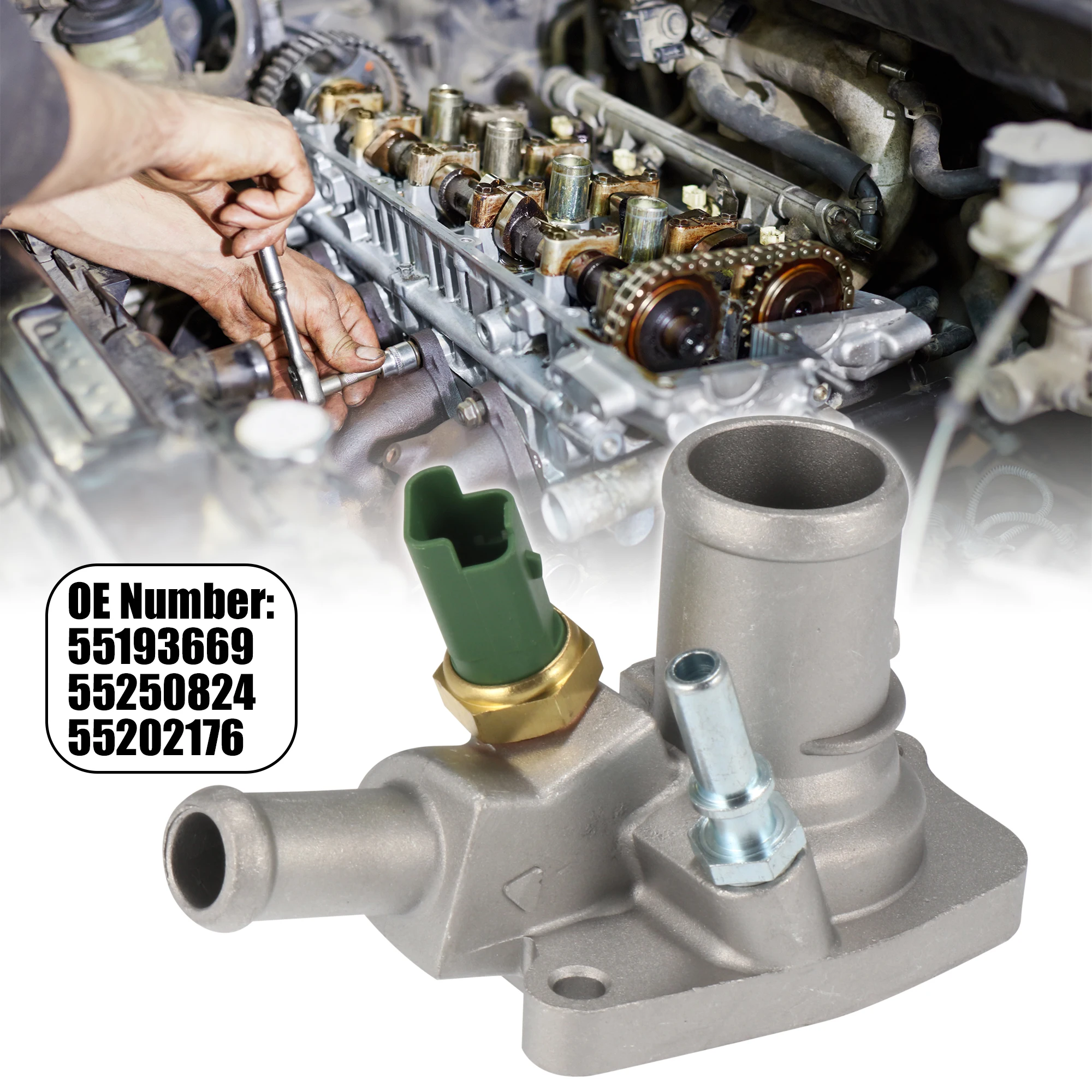 

X Autohaux Auto Engines Thermostat Housing 55193669 55250824 55202176 for Opel for Lancia for Fiat for Alfa Car Accessories