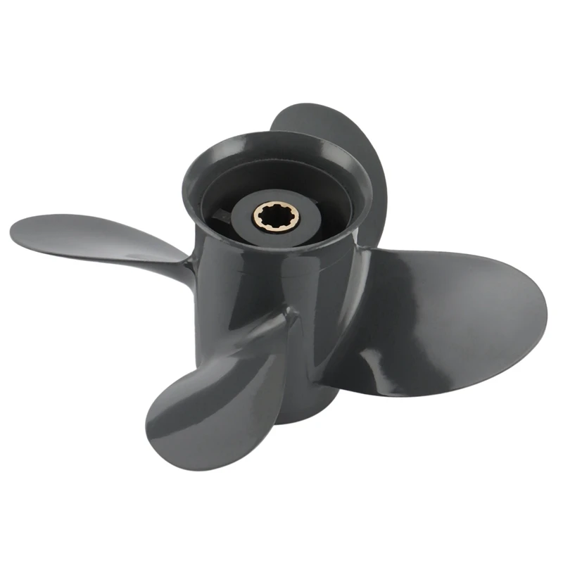 2 Лопасти пропеллера 4 лезвия 9 1/4X10 для подвесных лодок Honda и Yamaha BF8D/BF9.9D BF9.9/BF15A BF15D/BF20