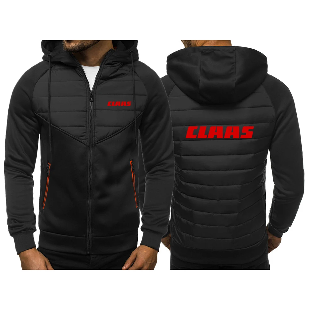 

2022 Men's CLAAS Printing Hoody Spliced Zipper Jackets Hoodies Hooded Fleece Streetwear Clothes Harajuku Coat