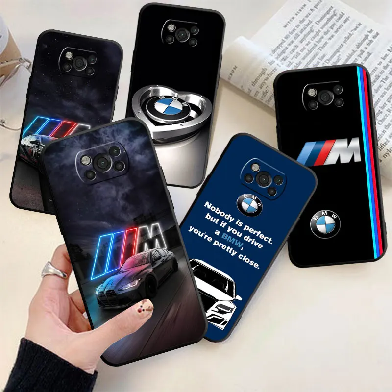 

BMW Logo Phone Case For Xiaomi Poco M5 X3 X4 X5 NFC M3 C40 Pro For MI 12 11 10T 12T Lite Note 10 TPU Cover Coque