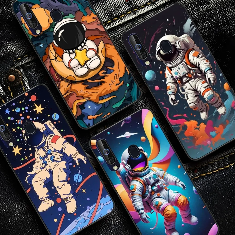 Space Astronaut Cartoon Phone Case For Samsung A 10 11 12 13 20 21 22 30 31 32 40 51 52 53 70 71 72 73 91 Shell