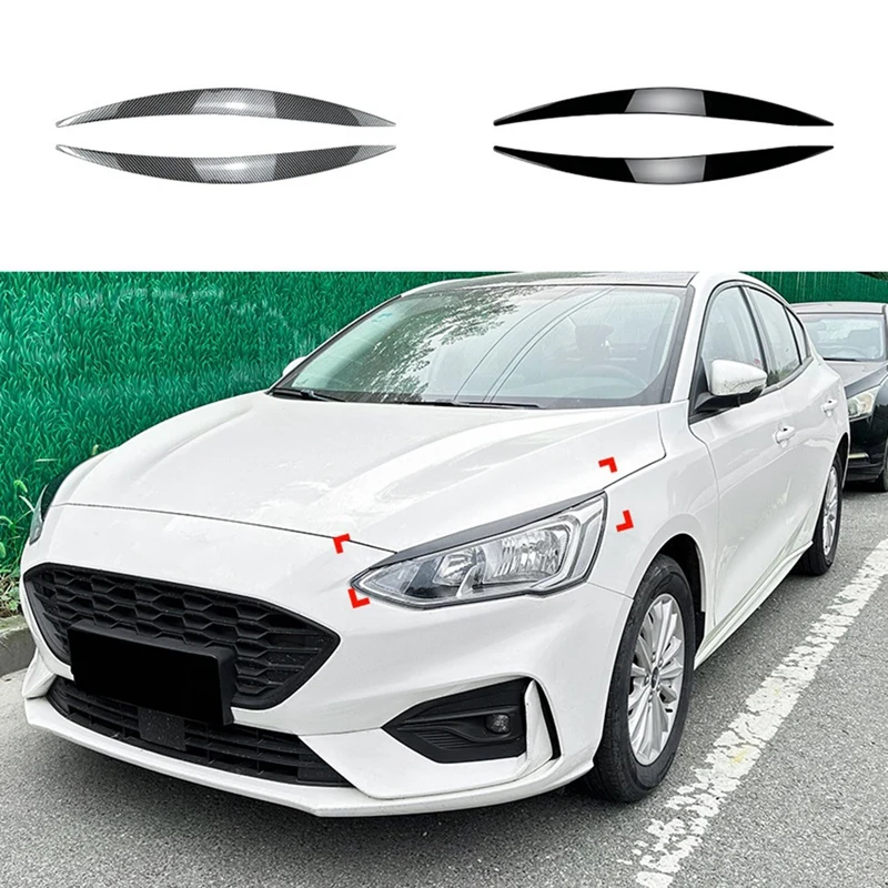 

Car Headlight Lamp Eyebrows Cover Trim For Ford Focus MK4 2019-2021 Car Eyelids Lids Replacement