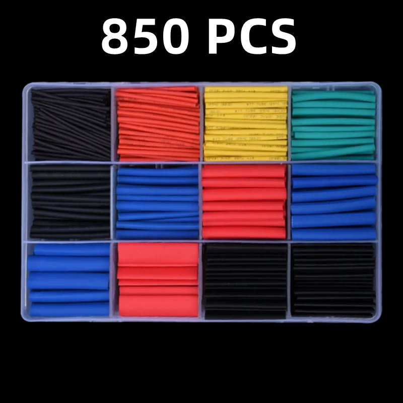 

140-850 PCS Color Boxed Thermoresistant Tube Wire Insulated Polyolefin DIY Kit 2:1 Times Shrink Heat Sleeve Tubes Set