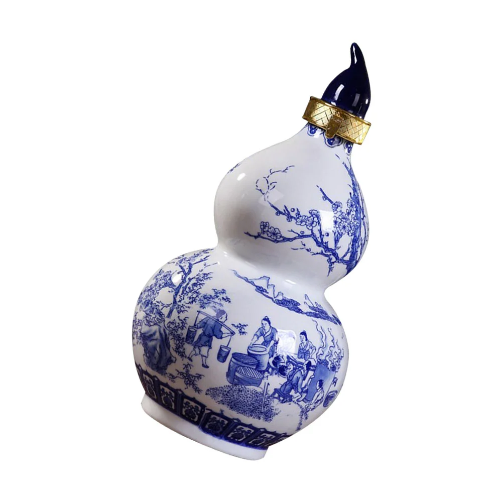 

Bottle Sake Gourd Ceramic Decanter Chinese Pot Jug Flask Serving Japanese Tea Wu Loucup Saki Drinkingjar Water Canister Pottery