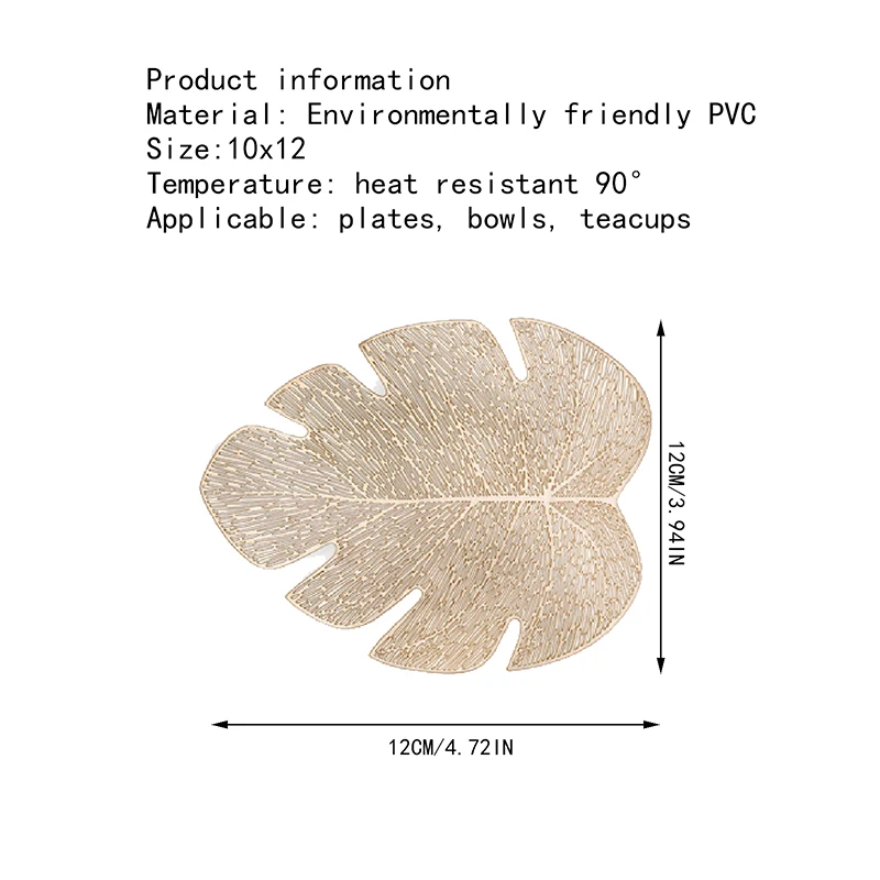 Изолированные Подставки С Рисунком Бананового Листа Нескользящий Кухонный