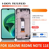 6 58 inch premium quality lcd for xiaomi redmi note 11e lcd display touch screen digitizer panel lcdframe replacement