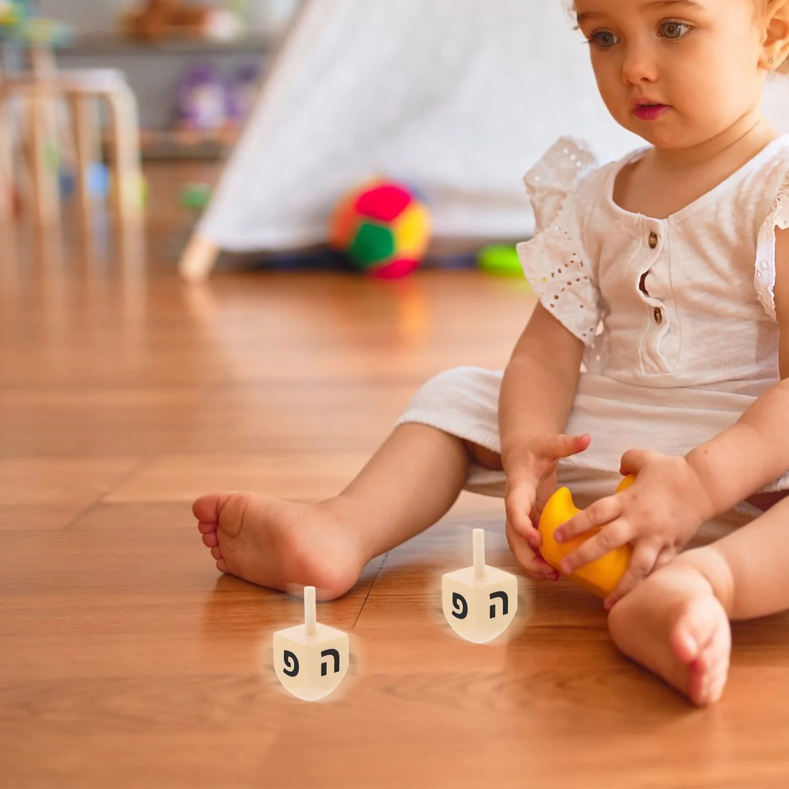 4 шт. деревянный волчок сделайте свои собственные топы Dreidel для детей поделки