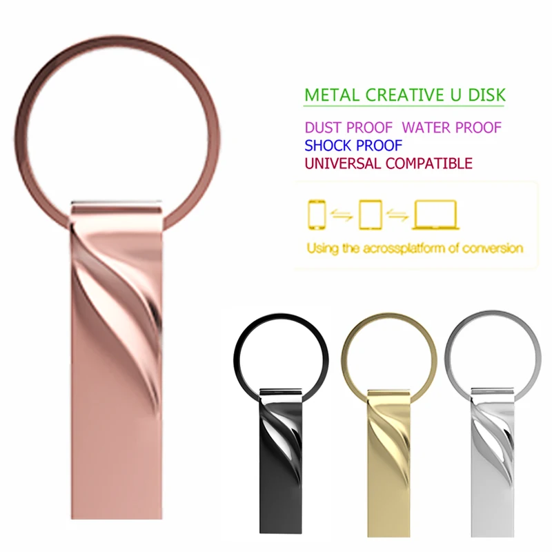 

Новый флеш-накопитель 128 Гб 64 Гб 16 Гб металлический usb-накопитель 32 ГБ флэш-памяти usb 8 ГБ 4 ГБ cle usb флеш-накопитель ключ Пользовательский логот...