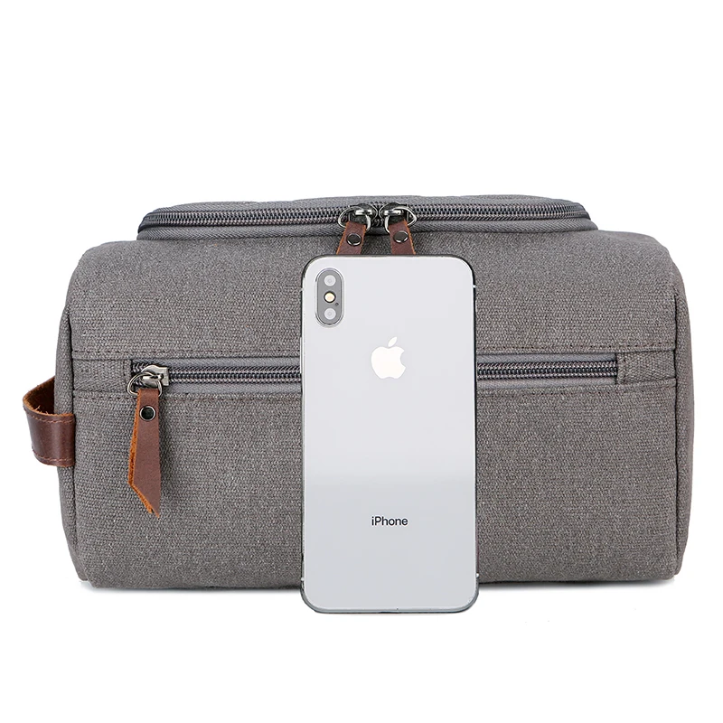 Canvas Travel Bag Big Crossbody Bag Large Capacity Travel Tote Weekend Bag Men Canvas Cosmetic Bag Business Makeup Case