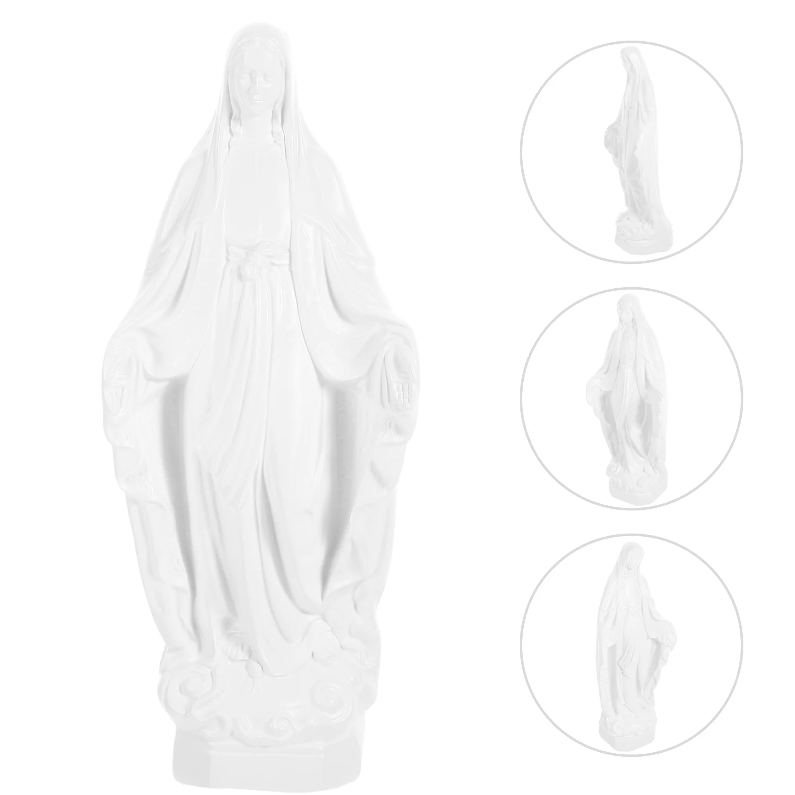 

Crafts Church Desktop Decoration Religious Sculpture Virgin Mary Statue Resin Miniature Ornament