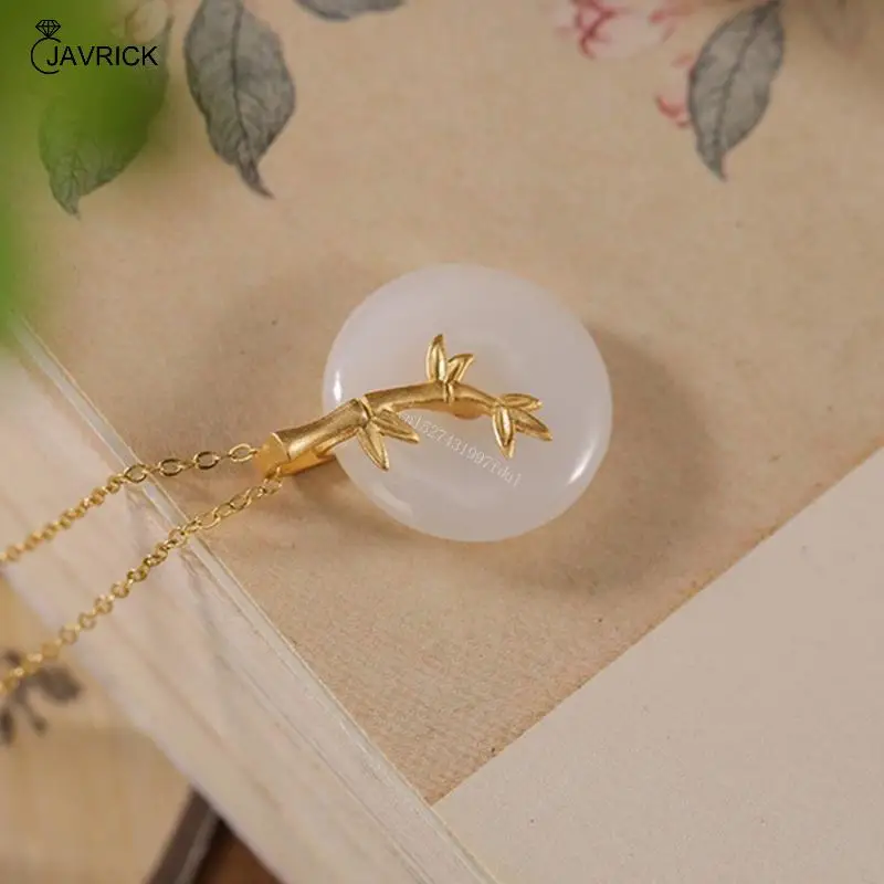 Ожерелье-цепочка на ключицу Bamboo Designs белого цвета Jadse для любителей моды