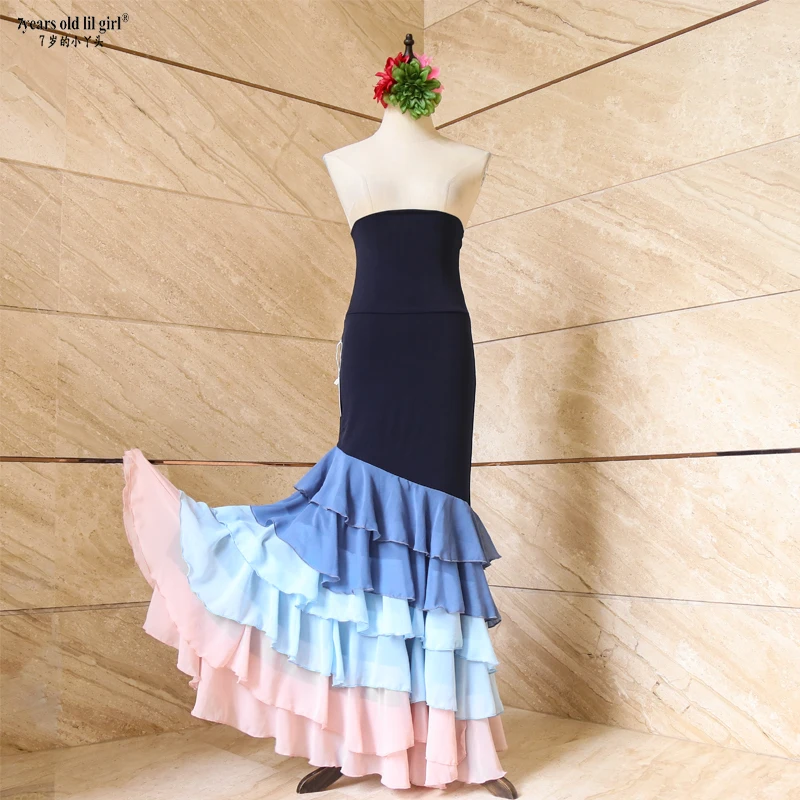 Платье Fiamenco для девочек, женские танцевальные костюмы Dallroom Waltz, одежда Foxtrot DTT63