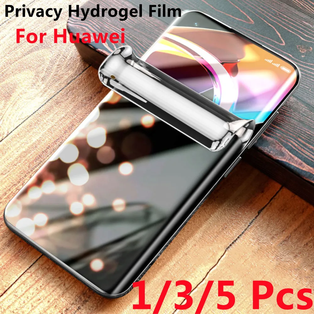 

1/3/5Pcs Full Cover Privacy Hydrogel Film For Huawei P20 P30 P40 P50 Mate RS 20 30 40 Nove 7 8 9 Pro Anti Spy Screen Protector