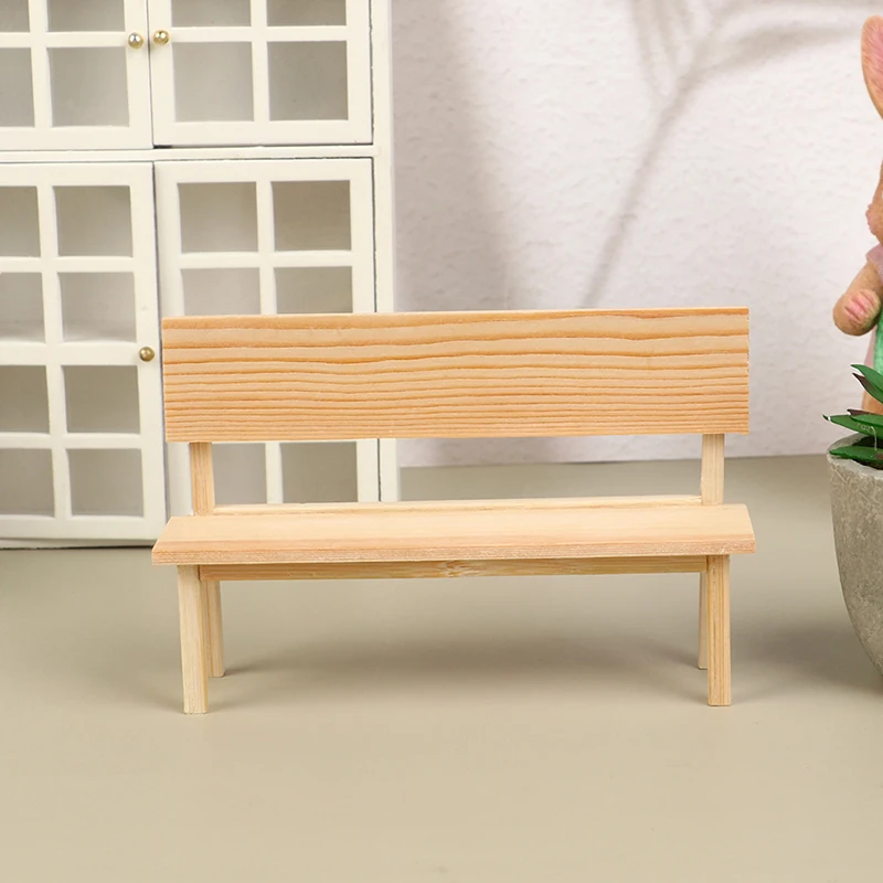 

1Pcs DollHouse Miniature Simulation Park Bench Model DIY Accessories Scene Furniture Toys