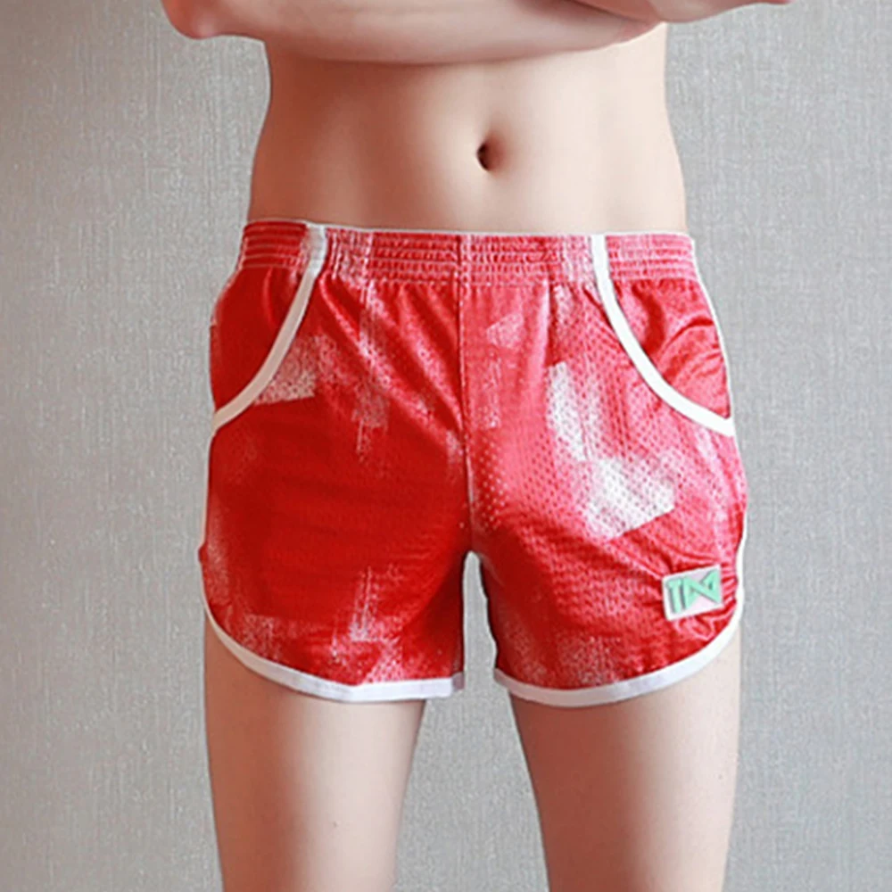 

Mens Mesh Boxer Shorts Breathable Pajama Pants Male Short Trunks Loose Plus Size Panties Boxer Shorts Comfort Gay Men Underwear