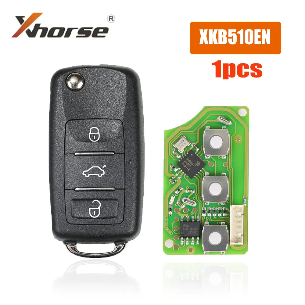 

1PCS/lot Xhorse XKB510EN Universal Remote Key B5 Type 3 Buttons Car Key for VVDI VVDI2 Key Tool(English Version) Car Remote Key