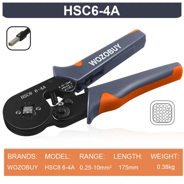  Ferrule Crimping Tool Kit with Ferrules Terminals, WOZOBUY Self-adjustable Ratchet Wire Crimper for Electrical Wire Connectors