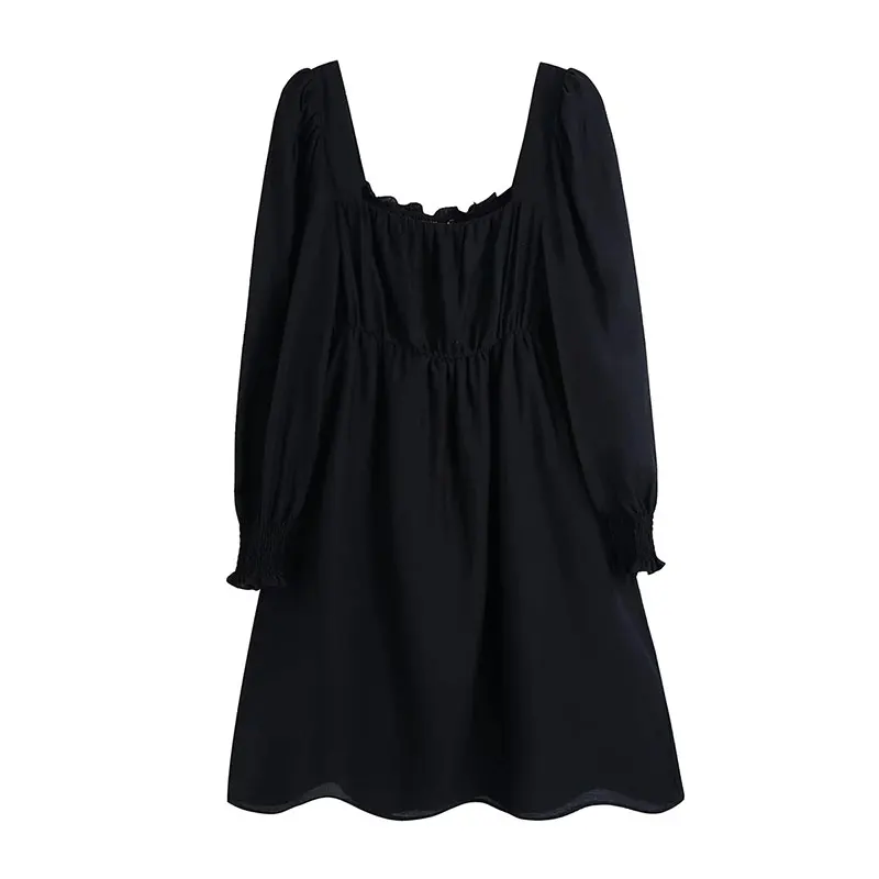 

Женское мини-платье Nlzgmsj Za, коллекция лето-весна 2022, повседневное однотонное сексуальное богемное платье, свободный сарафан 202202