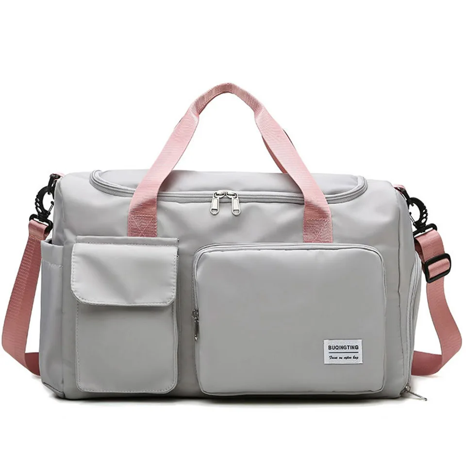 Trendy New Large Capacity Travel Bag 25L Literature And Art Women's Dry Wet Separation Storage Luxury Brand Design Shoulder Bag