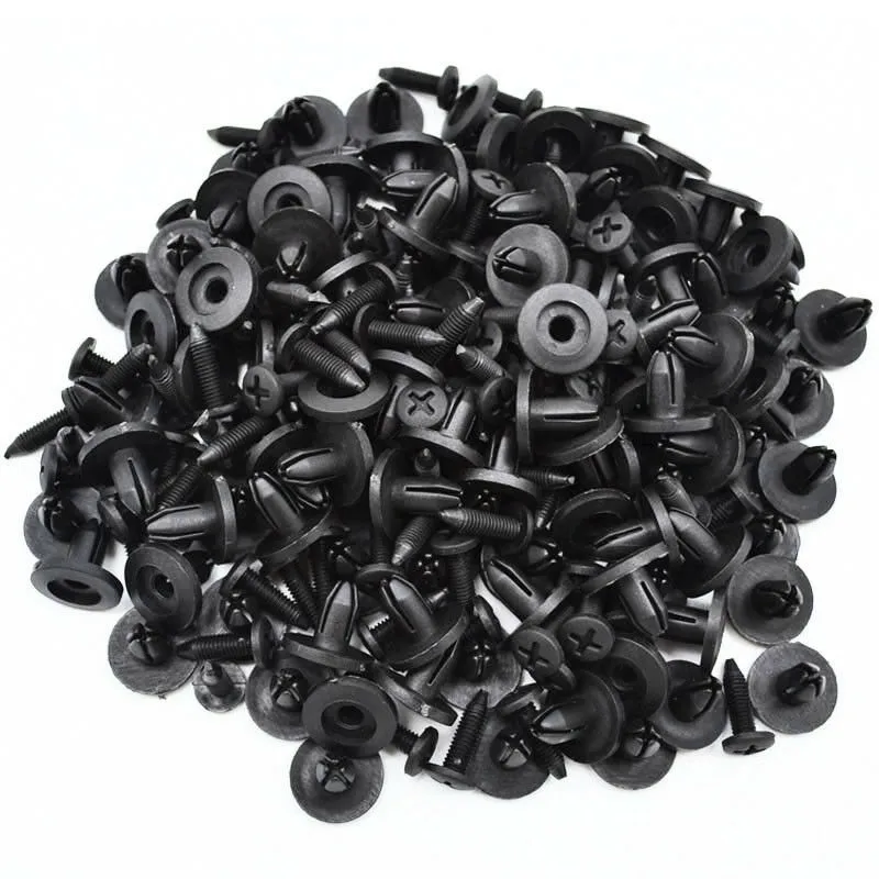 

100pcs 6mm Hole Car Fastener Clip Car Body Push Retainer Pin Rivet Bumper Door Trim Panel Retainer Fastener Kit