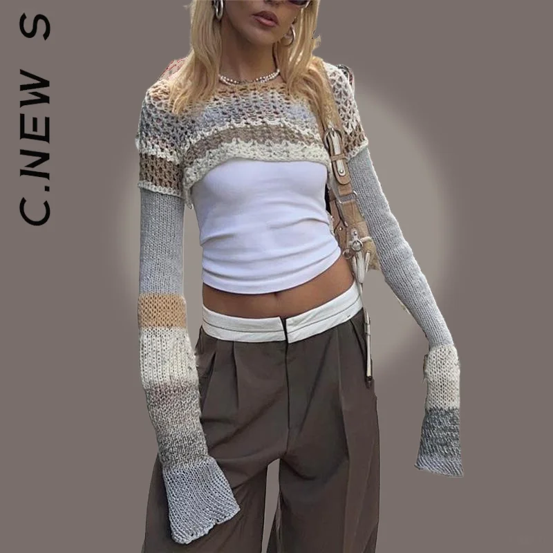 

C.New S Women Sweater New Knitted Simple Stylish Sweaters Ladies Popular Vintage Women Sweaters Casual Chic Female Knitwear