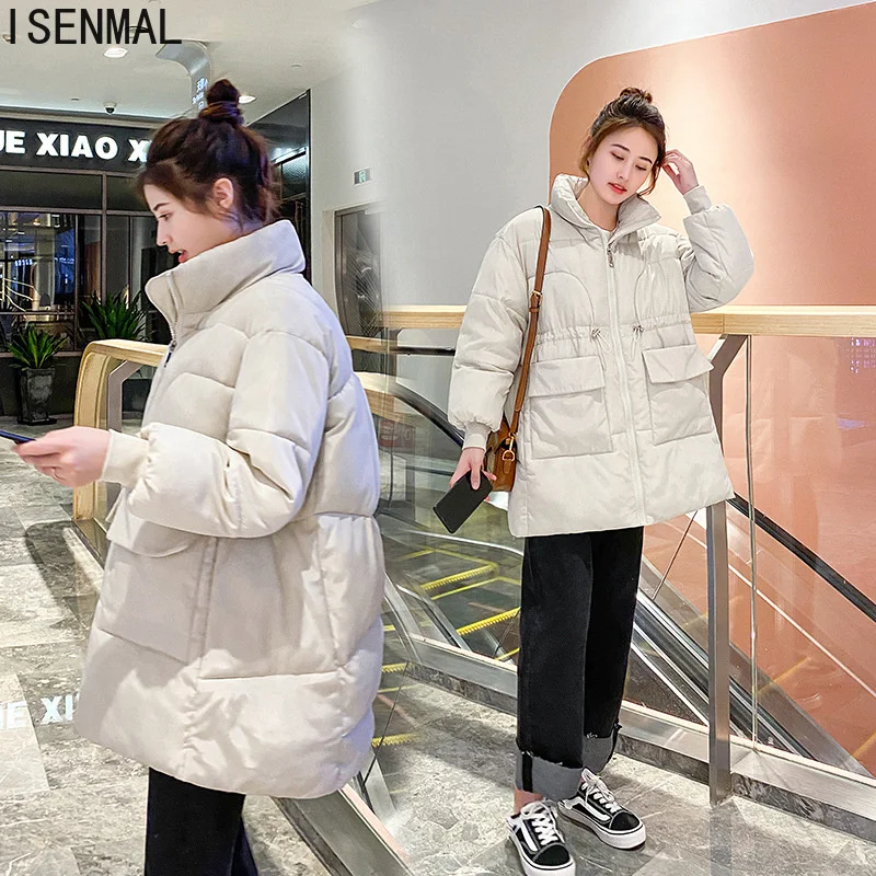 New Winter Jacket Women Parkas Casual Overcoat Stand Collar Female Jacket Cotton Padded Parka Oversize Loose Outwear