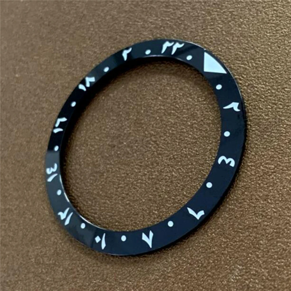 

38mm Arabic Font Number Ceramic Bezel Green Luminous Watch Ring Inner Diameter 30.5mm Watch Accessories