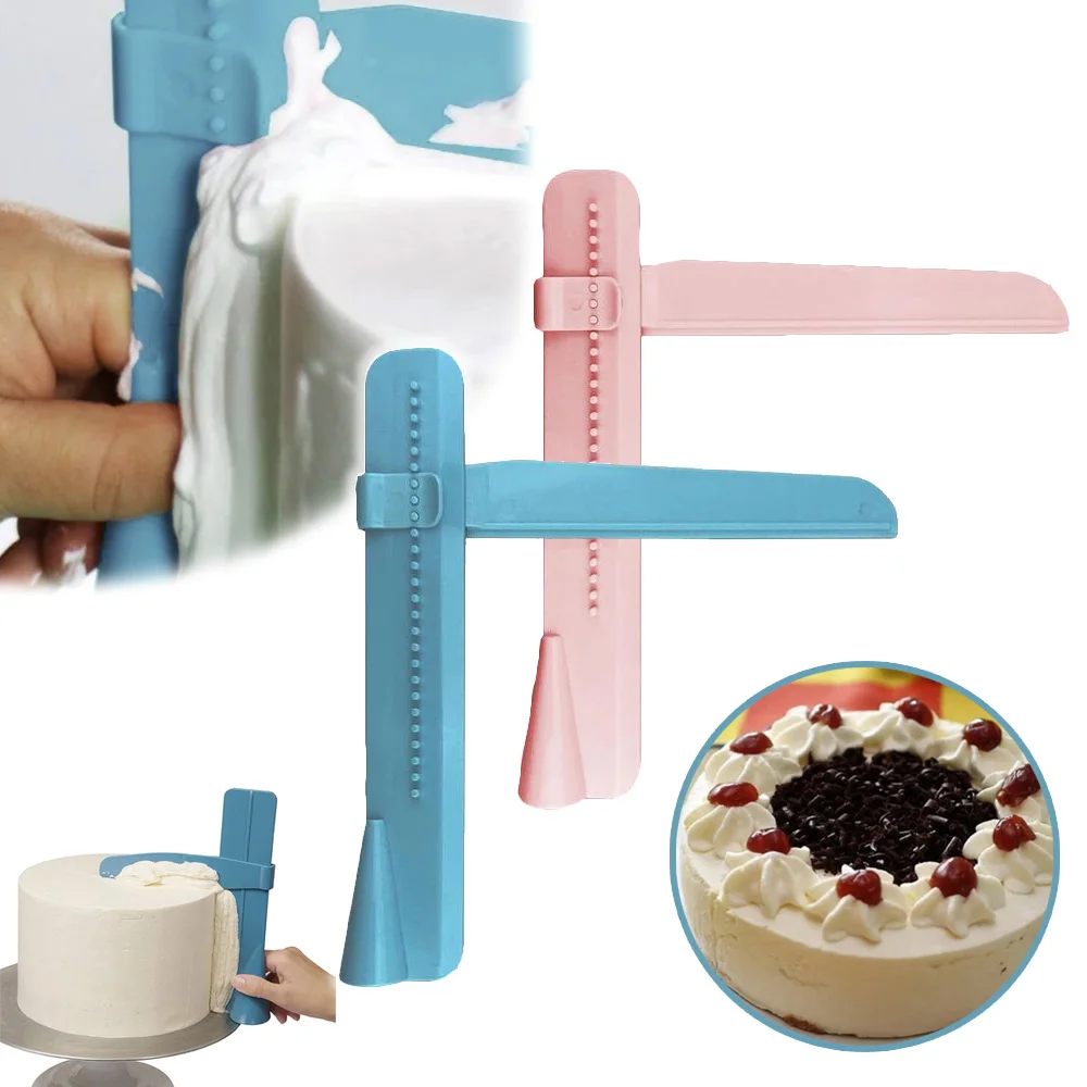 

NEW Adjustable Cake Scraper Fondant Spatulas Cake Edge Smoother Cream Decorating DIY Bakeware Tableware Kitchen Accessories