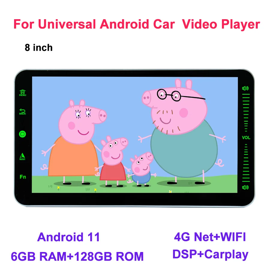 

Автомобильный мультимедийный проигрыватель, универсальная магнитола на Android, с 8 "экраном, поворотный экран, Типоразмер 1DIN