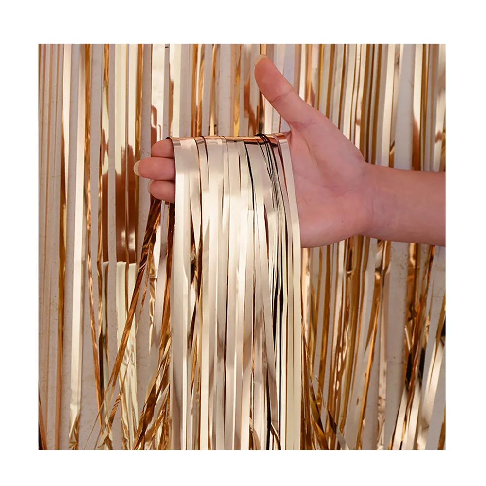 

DABUCUN Festival Foil Curtain Party Backdrop DIY Tinsel Curtain Wedding Birthday Baby Shower Christmas Backdrop Tinsel Curtain