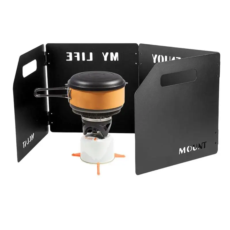 

Outdoor Cooking Burner Wind Shade Folding Windscreen Camp Stove Foldable Windscreen Burner Windshield Furnace Windscreen For