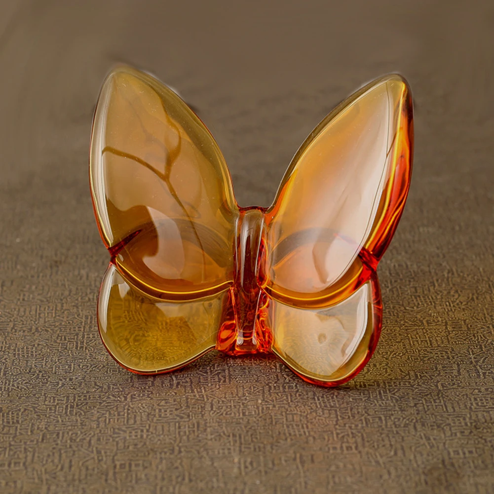 

1PCS Butterfly Wings Fluttering Glass Crystal Papillon Lucky Butterfly Glints Vibrantly With Bright Color Ornaments Home Decor
