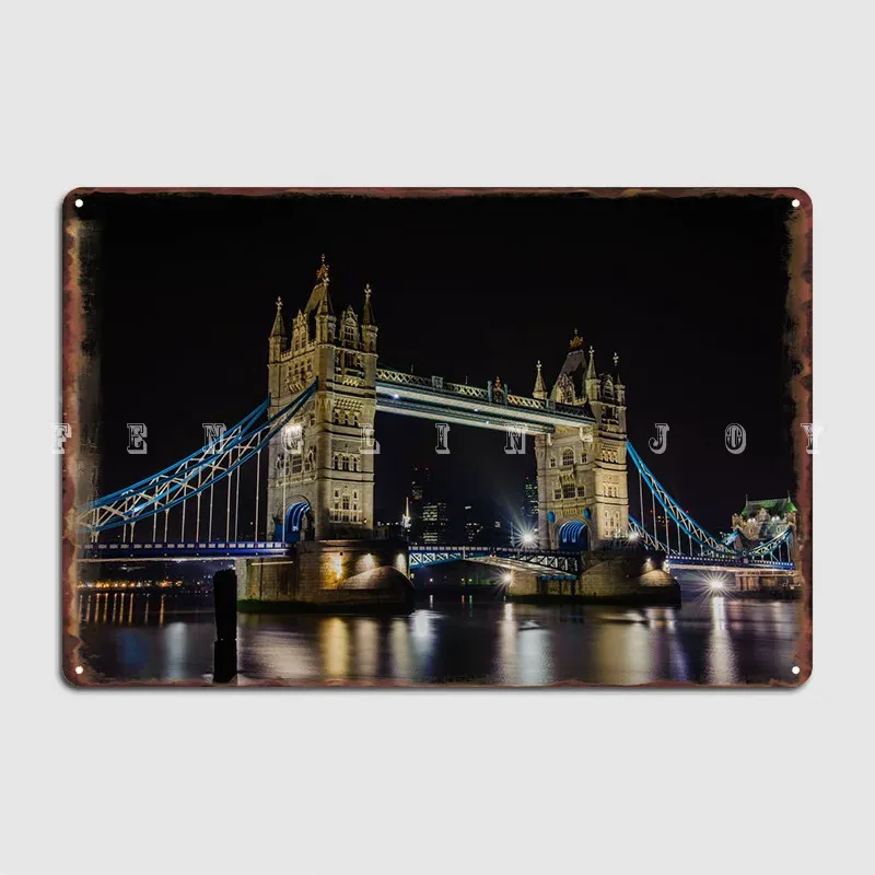 

Tower Bridge By Night Metal Sign Club Home Home Designing Wall Decor Tin Sign Poster